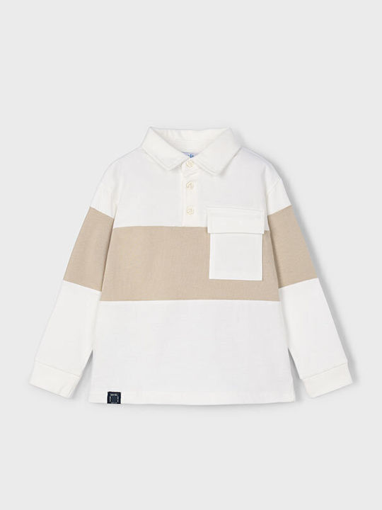 Mayoral Kids' Polo Long Sleeve Blue