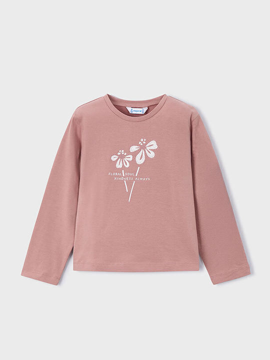 Mayoral Kids' Shirt Long Sleeve Soft Pink Basic