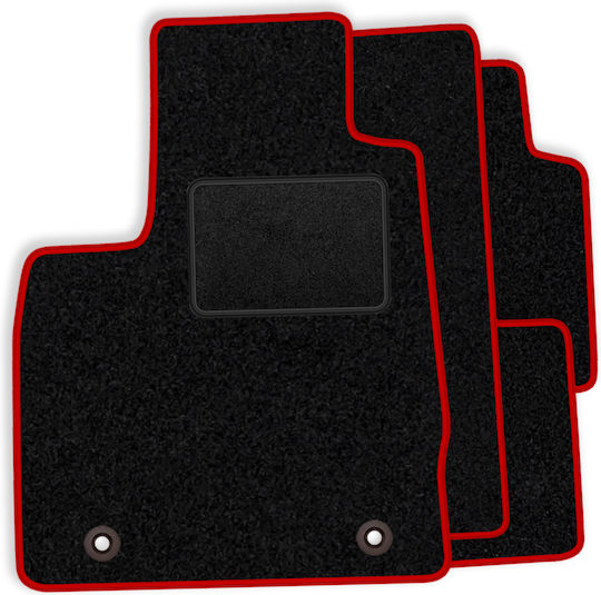 Set Velour Mats Fitting Audi 100 C4 1990-1997 Red Edging