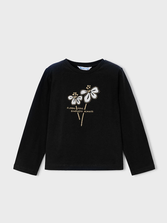 Mayoral Kids Long-Sleeved Black Basic Top