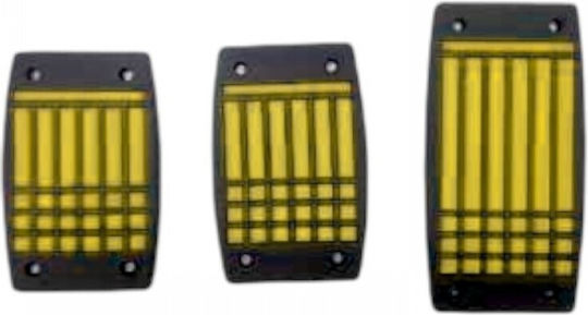 Raistar Car Pedal Set Non Slip Universal Yellow 3pcs