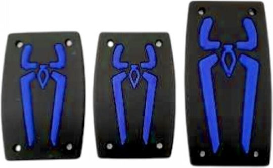 Raistar Car Pedal Set Non Slip Universal Blue 3pcs