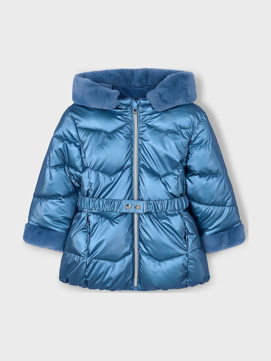 Mayoral Kids' Casual Jacket with Hood Dark Blue