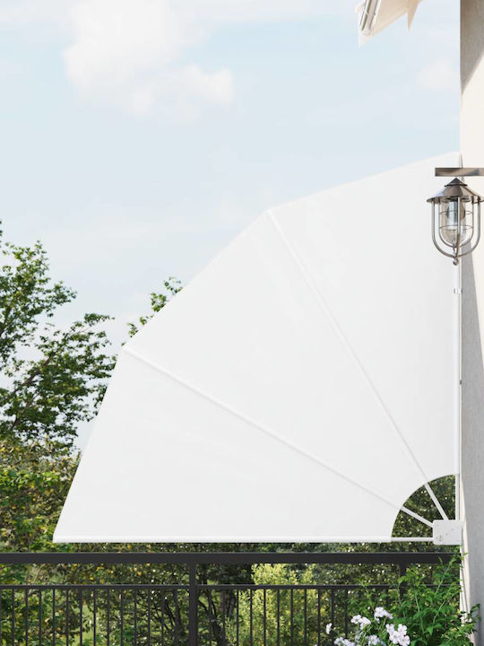 vidaXL Garden Sideway Sunshade Roller White 1.4x1.4cm