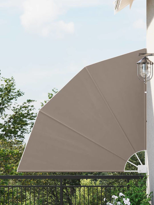 vidaXL Garden Sideway Sunshade Roller Brown 1.4x1.4cm