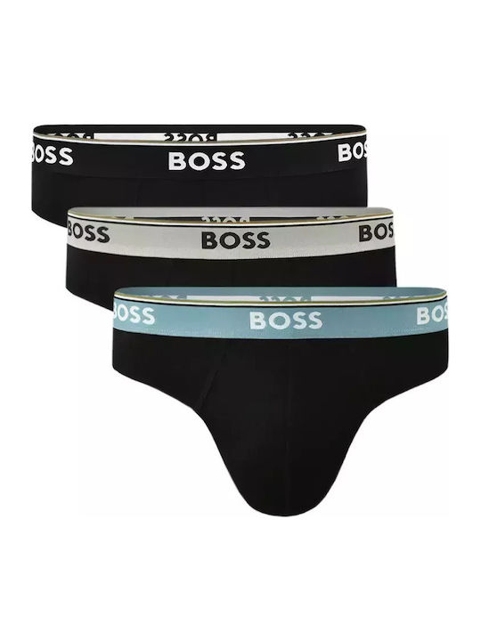 Boss Ανδρικά Σλιπ Μαύρο 3Pack