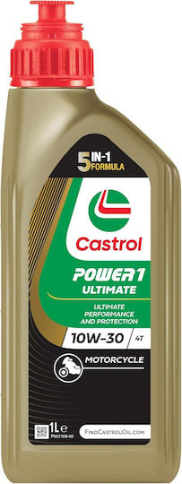Castrol Power1 Ultimate Synthetic Motorcycle Oil for Four-Stroke Engines 10W-30 1lt