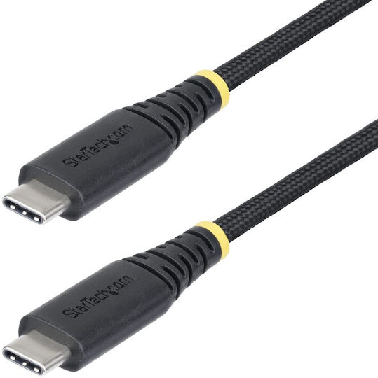 StarTech Braided USB 2.0 Cable USB-C male - USB-C 240W PD Ασημί 1m S2CEPR1M-USB-CABLE