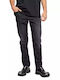 Ανδρικό Παντελόνι Τζιν με Regular Tapered Εφαρμογή Black
