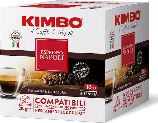 Kimbo Napoli Kaffee- und Getränkekapseln 30 Stück Kompatibilität Dolce Gusto