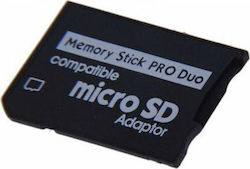 Memory Stick Pro Duo Adapter To Micro Sd για PSP Κάρτα Μνήμης σε Μαύρο χρώμα