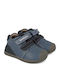 Anatomical Leather Kids Boots with Zipper Blue