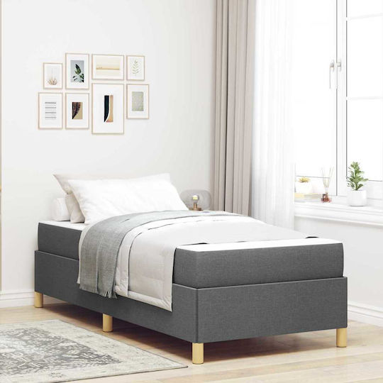Детско Легло Класически Единично Dark Gray за Матрак 80x200см