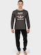 Men's Pyjama Nina Club Vintage 100% Cotton Gray Ncm26730-1-gray