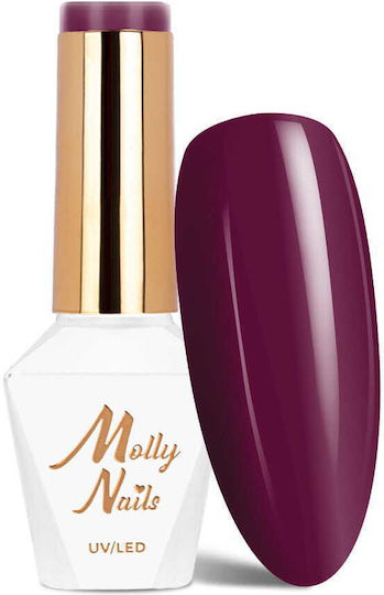 Molly Nails Semi-Permanent Nail Polish 497 with Glitter 8gr 1pcs