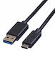 Roline USB 3.1 Cable USB-C male - USB-A Black 1m (11.02.9011)