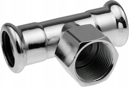 Press Fitting Tee 18x1/2" G W Steel