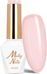 Molly Nails Хибриден Лак За Нокти Френски Маникюр Прасковено Розов Hema/di-hema Free 8гр № 137