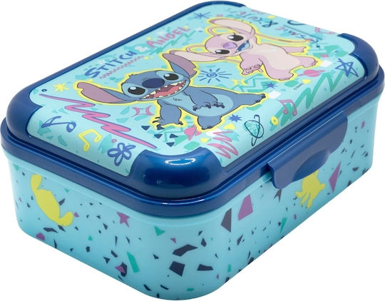 Stor Plastic Kids' Food Container Lilo & Stitch Blue x 13.5cm
