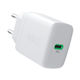 Green Cell Charger with Built-in Cable with USB-C Port USB-C 30W Power Delivery Whites (PowerSource Solo30)