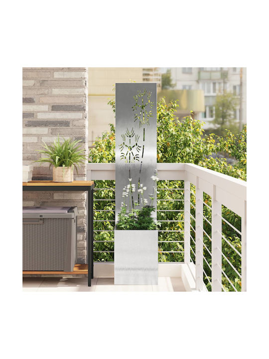 vidaXL Topf Metallisch Silver 32x140cm.