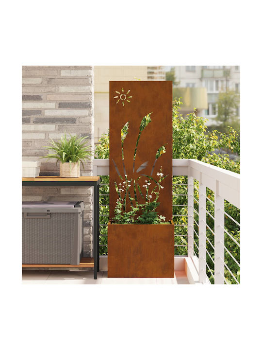 vidaXL Γλάστρα Μεταλλική Σκ Rusty 50x140x140εκ.