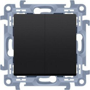 Kontakt-Simon Double Network Socket Mechanism RJ45 in Black Color CYJ800