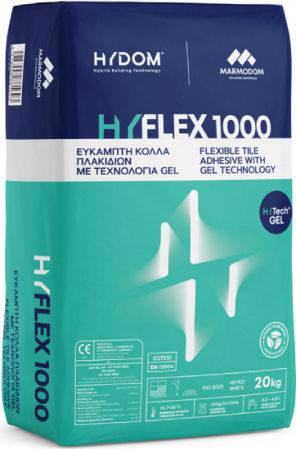 Marmodom Hyflex 1000 20 Kg Σακι Ελαστική Κόλλα Πλακιδίων Τεχνολογίας “gel” C2tes1