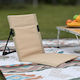Camping Αναδιπλούμενη Κάθισμα Παραλίας Μπεζ 40x38x40εκ.