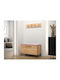 Tivsoa 108 Entry Furniture with Mirror & Hanger Craft Oak 84x44x52cm