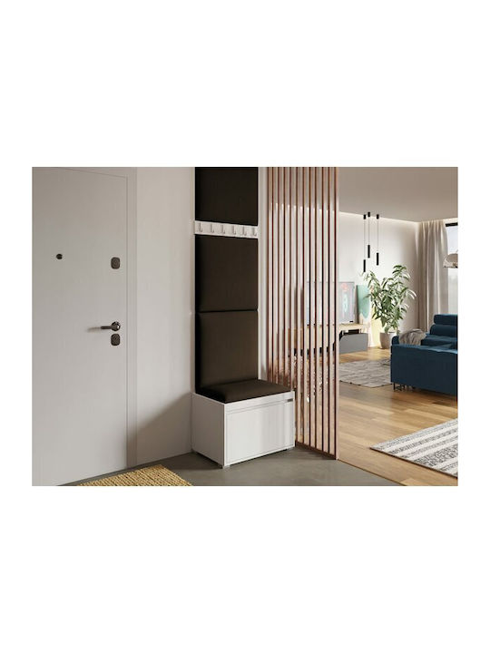 Comfivo 399 Eingangsmöbel mit Spiegel & Garderobe Brown, White 65x34x45cm