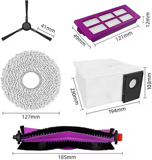 Spare Parts Set 6 Pieces for Midea Robot Vacuum Cleaner