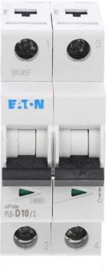 Întrerupător Automat 2P D 10A 6kA CA PL6-D10/2 286577
