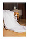 Cotton Market Κουβέρτα Fleece Υπέρδιπλη 220x240εκ. White