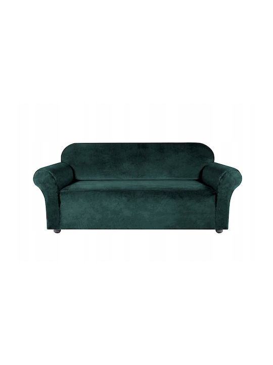 Ubieramy Meble Elastische Abdeckung für Vier-Sitzer-Sofa Bottle Green 1Stück