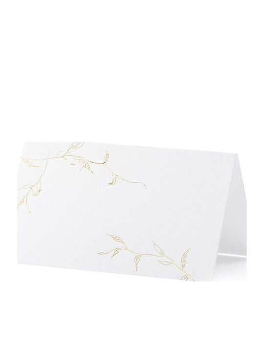 Table Place Cards Branches Gold 9.5x5.5cm 1 Pack 10 Pieces