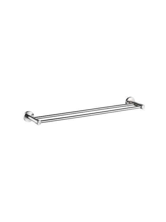 Interflex Double Wall-Mounted Bathroom Rail ​61x12.7cm Silver