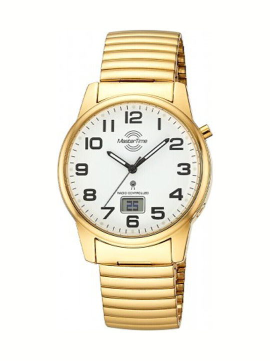 Master Time Digital Men's Watch 41mm Battery Gold