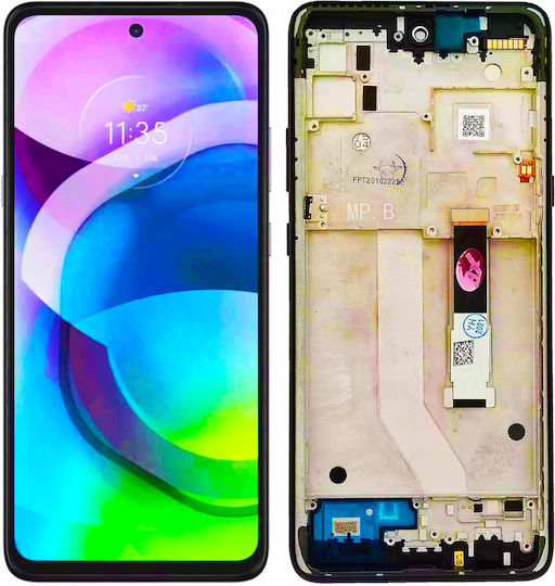 LCD-Display + Touch-Mechanismus Motorola Moto G 5G XT2113 Gebraucht Schwarz Rahmen