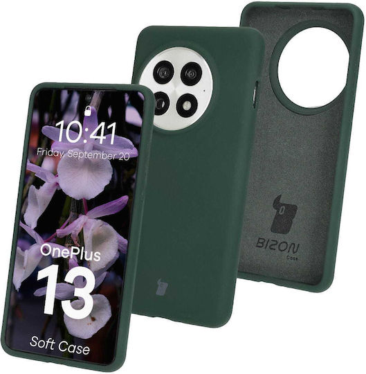Bizon Weiche Silikonhülle OnePlus 13 Dunkles Grün