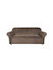 Ubieramy Meble Elastic Cover for Three Seater Sofa Cocoa Brown 1pcs