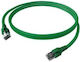 Easylan S/FTP Cat.6a (Gigabit) Καλώδιο Δικτύου Ethernet 3m Πράσινο