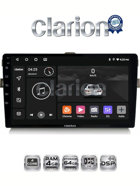 Clarion Sistem Audio Auto pentru Toyota Auris 2007 > 2012 (Bluetooth/USB/WiFi/GPS/Apple-Carplay/Android-Auto)