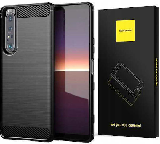 Spacecase Carbon Back Cover Μαύρο (Xperia 1 IV)
