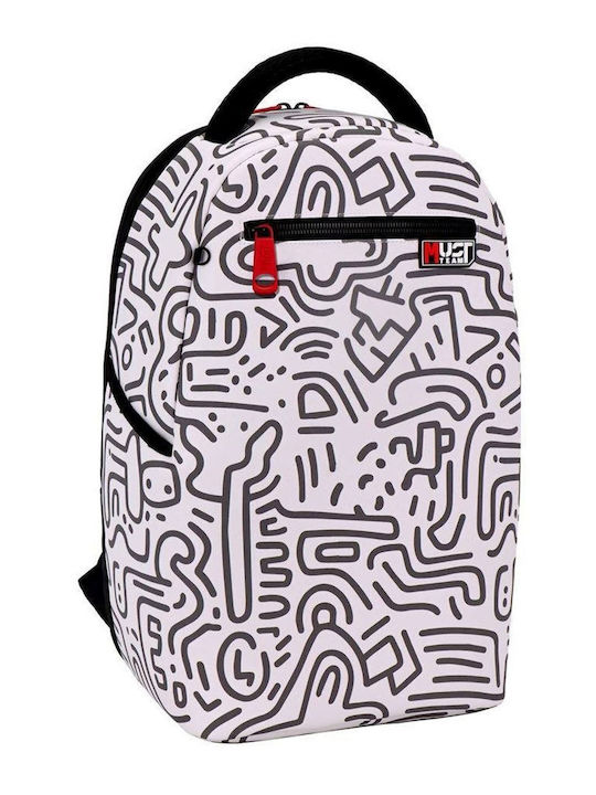 Must Team Art School Bag Backpack Gray Doodle 2...