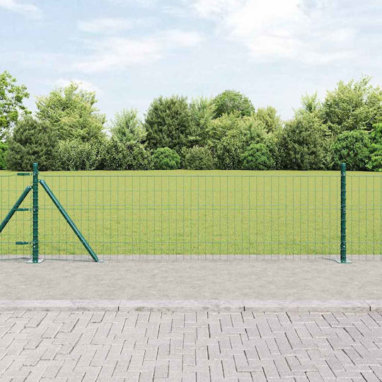 vidaXL Plasă de sârmă Galvanizat Module Verde 0.6x25m