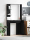 Computer Büro Holz Black Oak 78.5x37x154.5cm