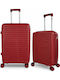 Playful Bags Valize de Călătorie Dure Bordeaux cu 4 roți Set 2buc