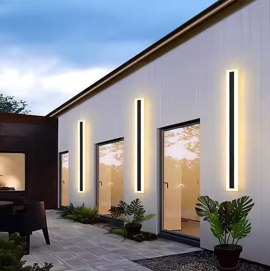 Home Lighting Modern Wall Lamp with Integrated LED and Warm White Light Black 5x4x60cm