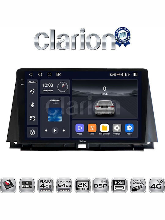 Clarion Ηχοσύστημα Αυτοκινήτου για Lexus NX 2014 > 2016 (Bluetooth/USB/WiFi/GPS/Apple-Carplay/Android-Auto)